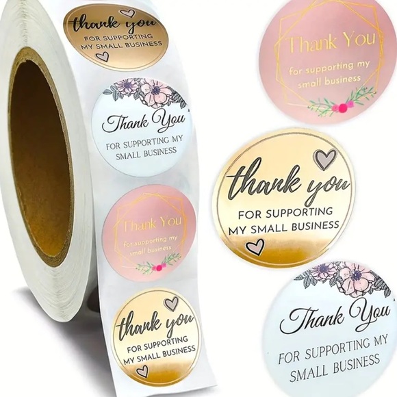 500 pcs "Thank You for Supporting My Small Business" Stickers - Picture 1 of 9